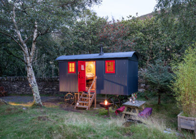 glamping Snowdonia, shepherd's hut Wales, Christmas getaways Wales