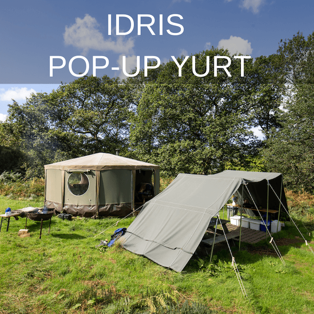 The camping in wales pop-up tent and yurt
