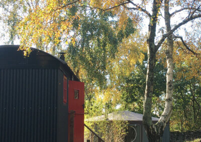 Autumn glamping in shepherds hut, Graig Wen