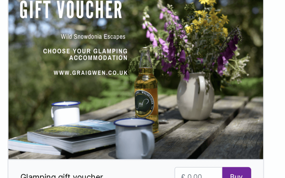 Gift voucher glamping