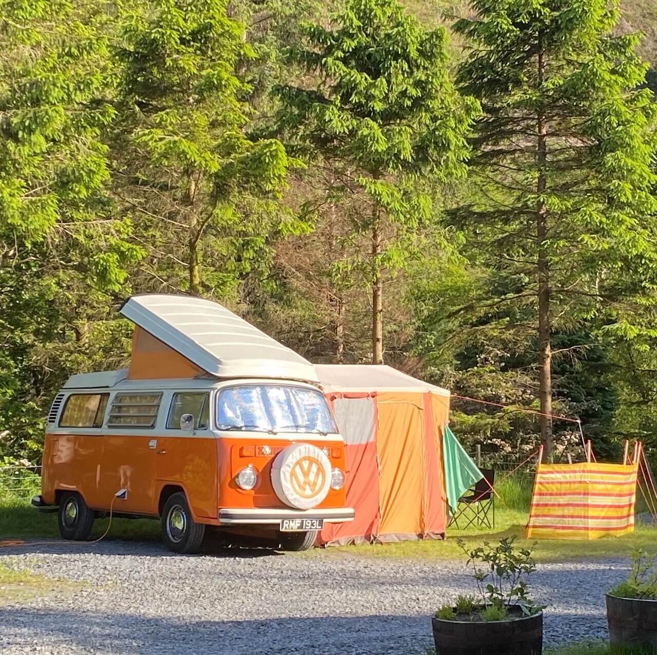 Small camper van pitch