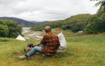 Nearly wild camping site in Snowdonia Eryri National Park