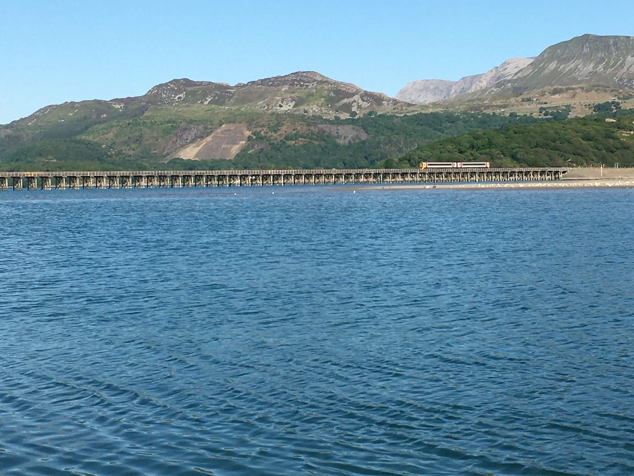 Train on Barmouth viaduct