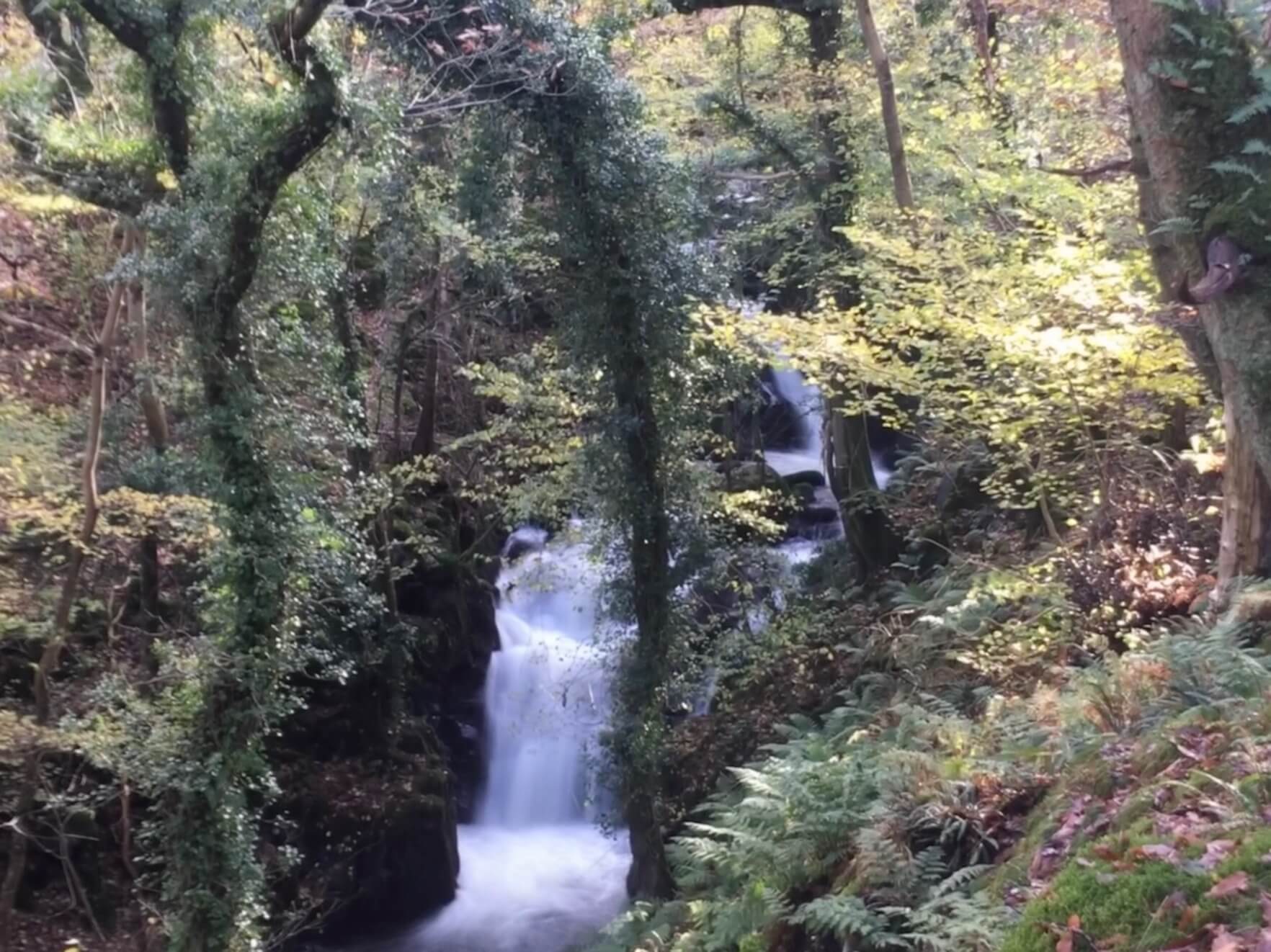 Wales hiking waterfall