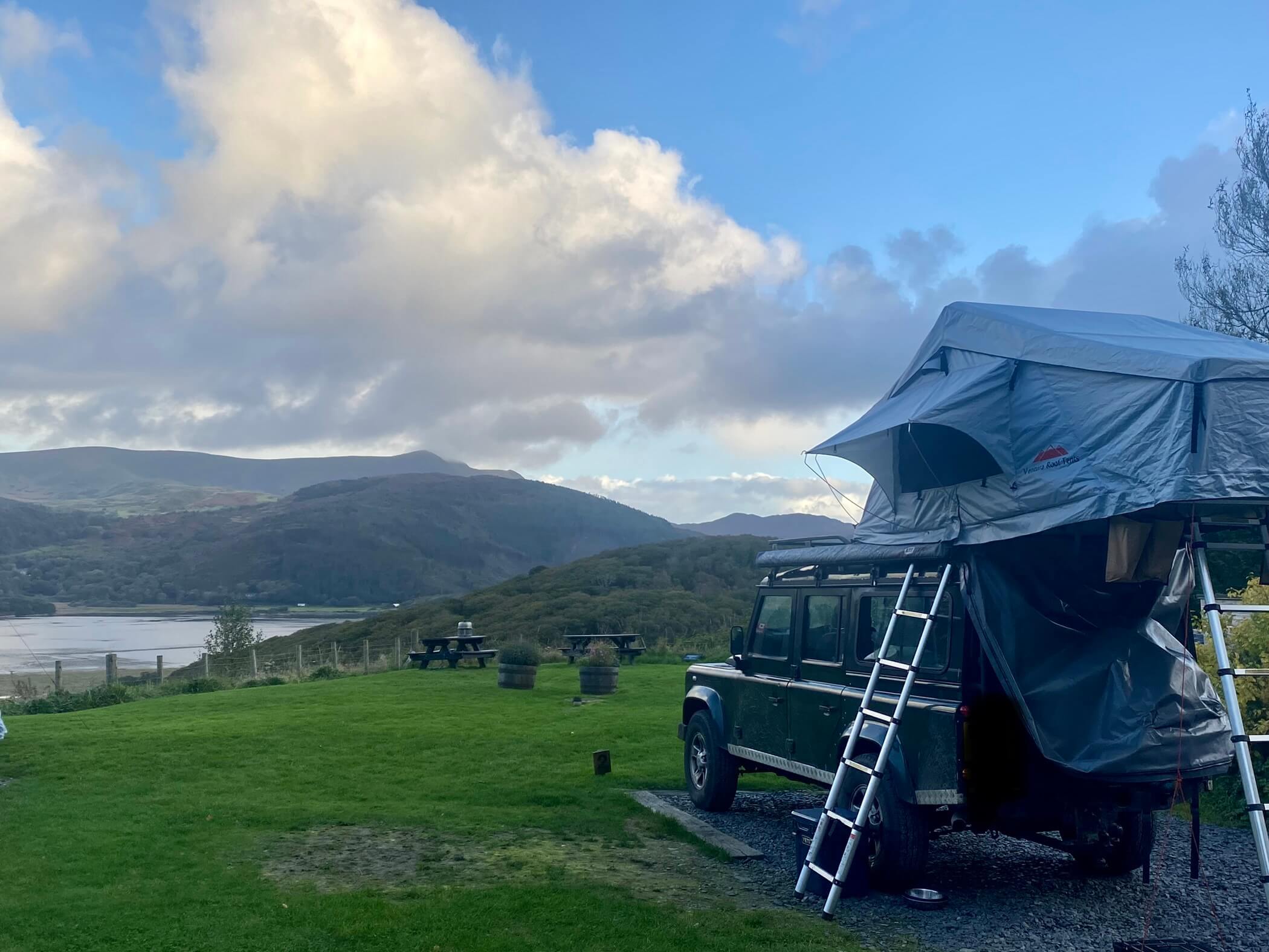 Roof tent camping Wales