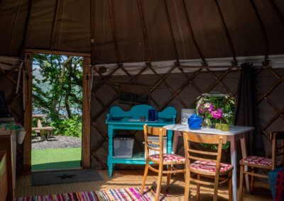 Large yurt on Mawddach Estuary, glamping Snowdonia