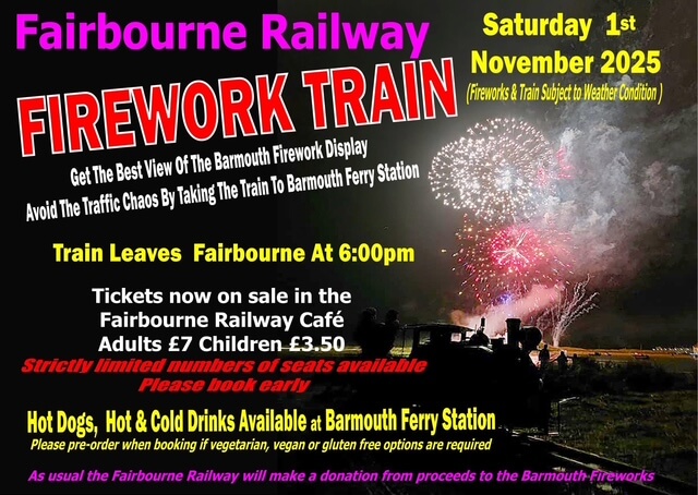 Fairbourne Fireworks train