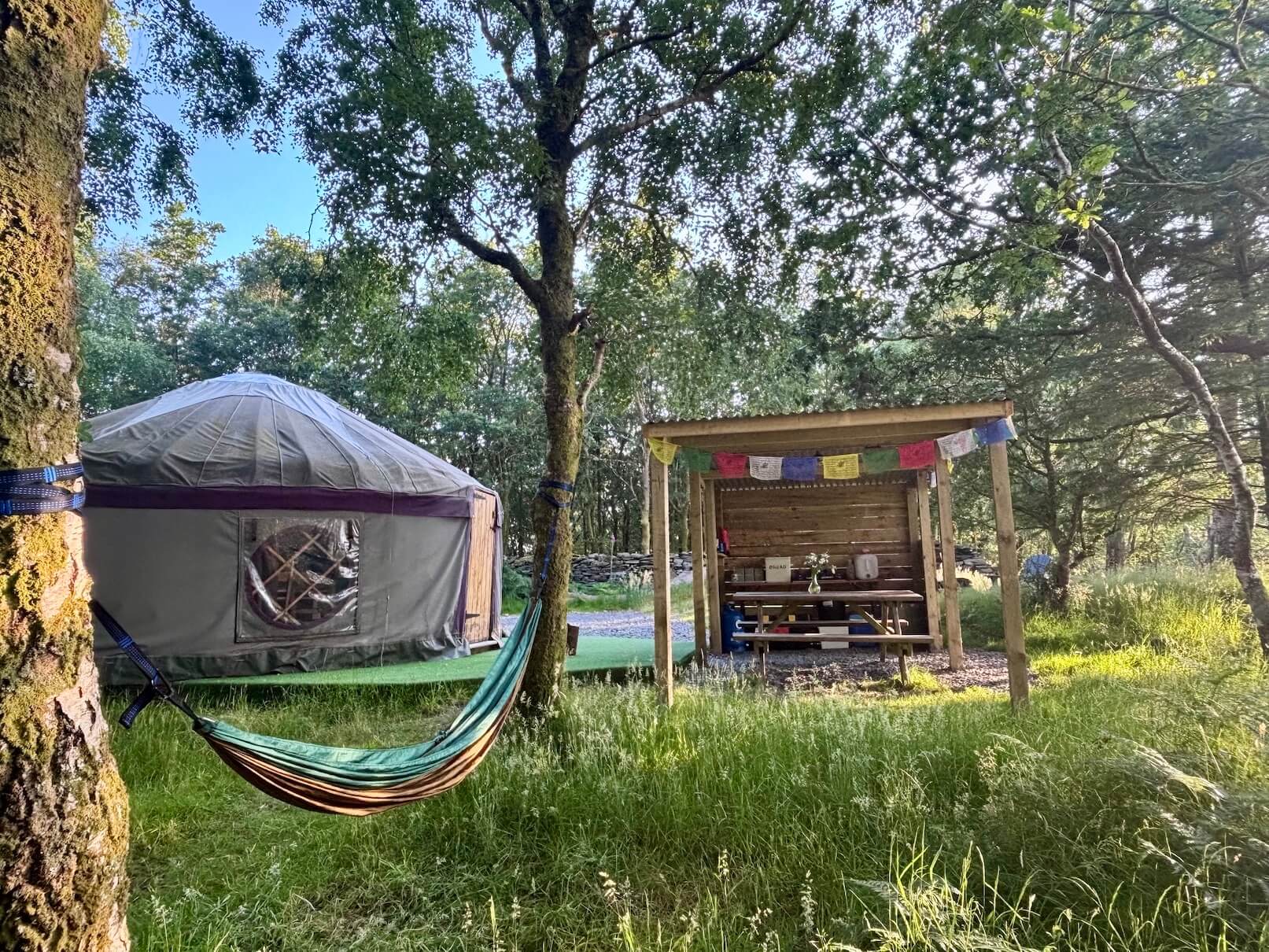 Large yurt with hammock, glamping North Wales Large yurt with hammock, glamping North Wales